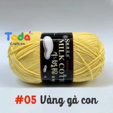 Len Milk Cotton 125gr Loại 1 Mã 01‑50 – Giá ưu đãi 61.600₫, mềm mịn, thấm hút 13