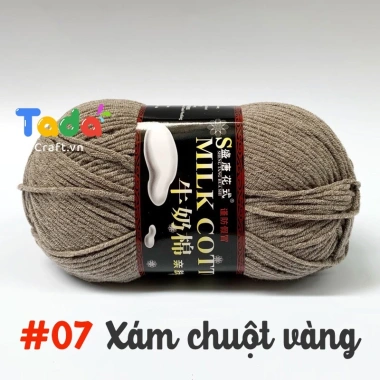 Len Milk Cotton 125gr Loại 1 Mã 01‑50 – Giá ưu đãi 61.600₫, mềm mịn, thấm hút 15