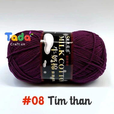 Len Milk Cotton 125gr Loại 1 Mã 01‑50 – Giá ưu đãi 61.600₫, mềm mịn, thấm hút 16