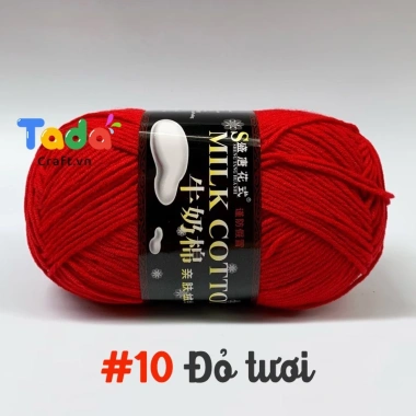 Len Milk Cotton 125gr Loại 1 Mã 01‑50 – Giá ưu đãi 61.600₫, mềm mịn, thấm hút 17