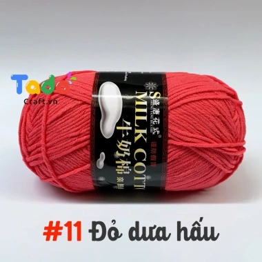 Len Milk Cotton 125gr Loại 1 Mã 01‑50 – Giá ưu đãi 61.600₫, mềm mịn, thấm hút 18