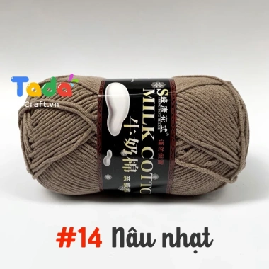 Len Milk Cotton 125gr Loại 1 Mã 01‑50 – Giá ưu đãi 61.600₫, mềm mịn, thấm hút 21