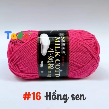 Len Milk Cotton 125gr Loại 1 Mã 01‑50 – Giá ưu đãi 61.600₫, mềm mịn, thấm hút 23
