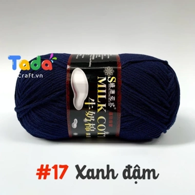 Len Milk Cotton 125gr Loại 1 Mã 01‑50 – Giá ưu đãi 61.600₫, mềm mịn, thấm hút 24