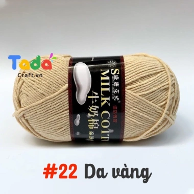 Len Milk Cotton 125gr Loại 1 Mã 01‑50 – Giá ưu đãi 61.600₫, mềm mịn, thấm hút 29