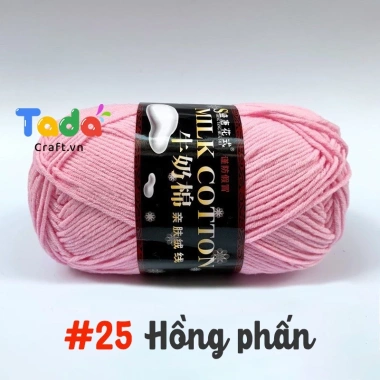 Len Milk Cotton 125gr Loại 1 Mã 01‑50 – Giá ưu đãi 61.600₫, mềm mịn, thấm hút 32