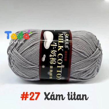 Len Milk Cotton 125gr Loại 1 Mã 01‑50 – Giá ưu đãi 61.600₫, mềm mịn, thấm hút 34