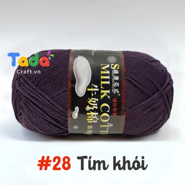 Len Milk Cotton 125gr Loại 1 Mã 01‑50 – Giá ưu đãi 61.600₫, mềm mịn, thấm hút 35