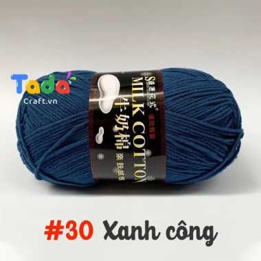 Len Milk Cotton 125gr Loại 1 Mã 01‑50 – Giá ưu đãi 61.600₫, mềm mịn, thấm hút 37