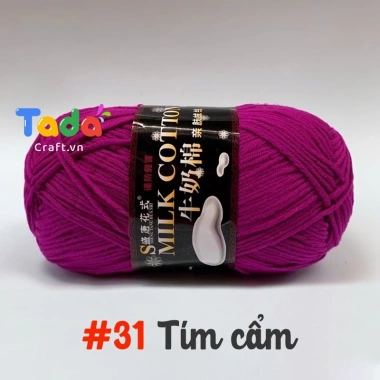 Len Milk Cotton 125gr Loại 1 Mã 01‑50 – Giá ưu đãi 61.600₫, mềm mịn, thấm hút 38