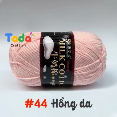 Len Milk Cotton 125gr Loại 1 Mã 01‑50 – Giá ưu đãi 61.600₫, mềm mịn, thấm hút 50