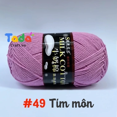 Len Milk Cotton 125gr Loại 1 Mã 01‑50 – Giá ưu đãi 61.600₫, mềm mịn, thấm hút 55