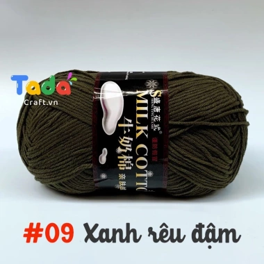 Len Milk Cotton 125gr Loại 1 Mã 01‑50 – Giá ưu đãi 61.600₫, mềm mịn, thấm hút 57