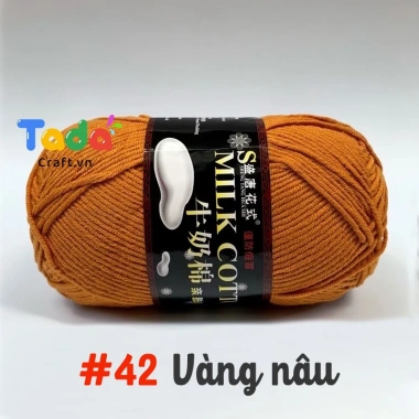 Len Milk Cotton 125gr Loại 1 Mã 01‑50 – Giá ưu đãi 61.600₫, mềm mịn, thấm hút 58