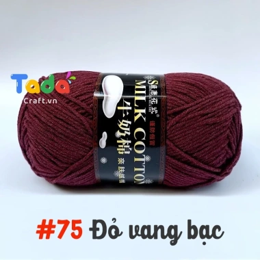 Len Milk Cotton 125gr Loại 1 Mã 51-103 - Mềm mịn, thấm hút, Giá chỉ 61.600₫ 33