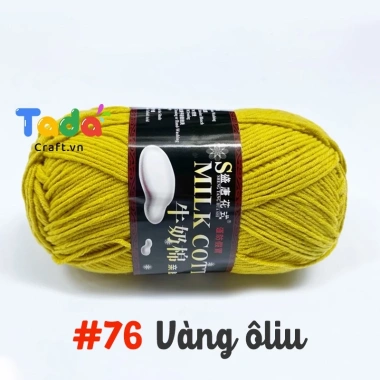 Len Milk Cotton 125gr Loại 1 Mã 51-103 - Mềm mịn, thấm hút, Giá chỉ 61.600₫ 34