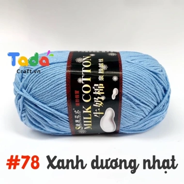 Len Milk Cotton 125gr Loại 1 Mã 51-103 - Mềm mịn, thấm hút, Giá chỉ 61.600₫ 36