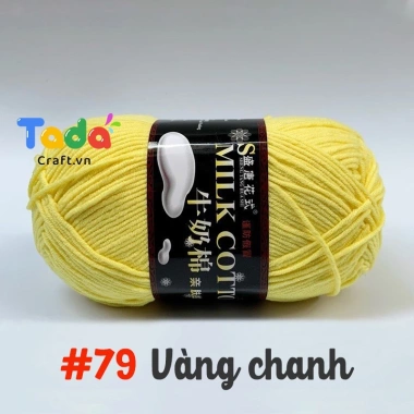 Len Milk Cotton 125gr Loại 1 Mã 51-103 - Mềm mịn, thấm hút, Giá chỉ 61.600₫ 37