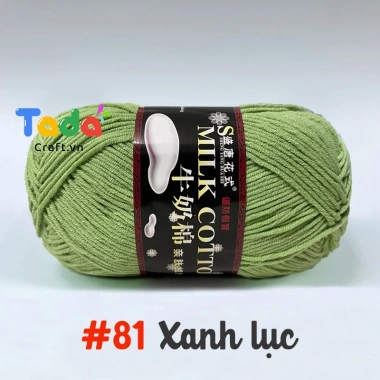 Len Milk Cotton 125gr Loại 1 Mã 51-103 - Mềm mịn, thấm hút, Giá chỉ 61.600₫ 38