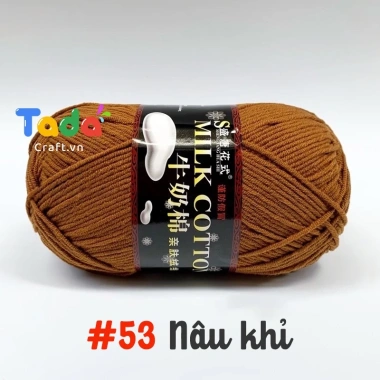 Len Milk Cotton 125gr Loại 1 Mã 51-103 - Mềm mịn, thấm hút, Giá chỉ 61.600₫ 40