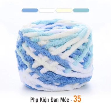 Len Nhung Đũa Màu Loang Sợi To Nhẹ Mềm Mại Cuộn 100g - Giá chỉ 26.400đ 17
