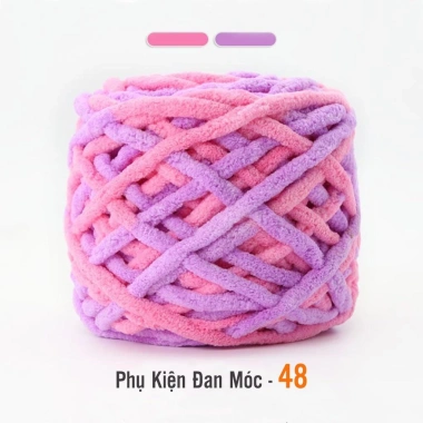 Len Nhung Đũa Màu Loang Sợi To Nhẹ Mềm Mại Cuộn 100g - Giá chỉ 26.400đ 24