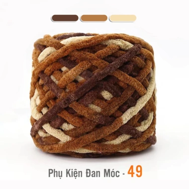Len Nhung Đũa Màu Loang Sợi To Nhẹ Mềm Mại Cuộn 100g - Giá chỉ 26.400đ 25
