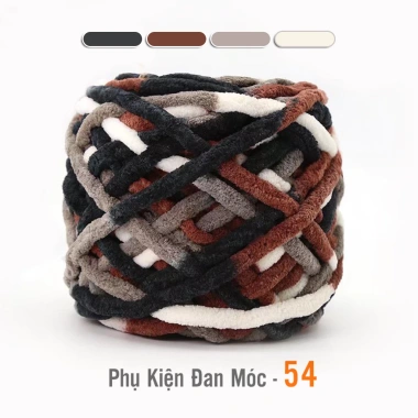 Len Nhung Đũa Màu Loang Sợi To Nhẹ Mềm Mại Cuộn 100g - Giá chỉ 26.400đ 27