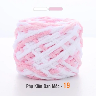 Len Nhung Đũa Màu Loang Sợi To Nhẹ Mềm Mại Cuộn 100g - Giá chỉ 26.400đ 33