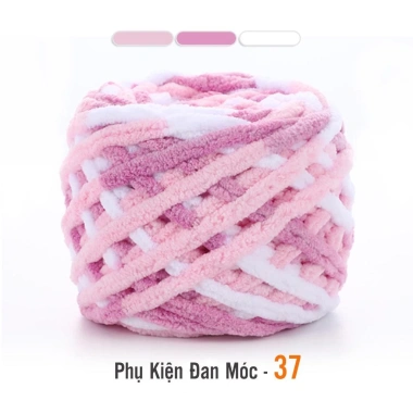 Len Nhung Đũa Màu Loang Sợi To Nhẹ Mềm Mại Cuộn 100g - Giá chỉ 26.400đ 34