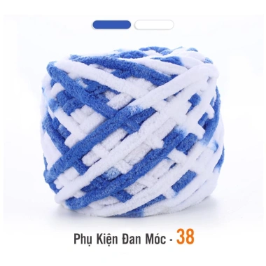 Len Nhung Đũa Màu Loang Sợi To Nhẹ Mềm Mại Cuộn 100g - Giá chỉ 26.400đ 35