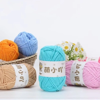 Len nhung gấu 50g sợi 2mm - Độ mềm mịn, dễ móc, làm thú bông siêu dễ dàng 2