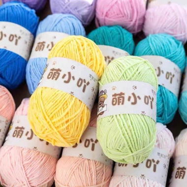 Len nhung gấu 50g sợi 2mm - Độ mềm mịn, dễ móc, làm thú bông siêu dễ dàng 3