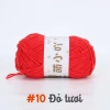 Len nhung gấu 50g sợi 2mm - Độ mềm mịn, dễ móc, làm thú bông siêu dễ dàng 13