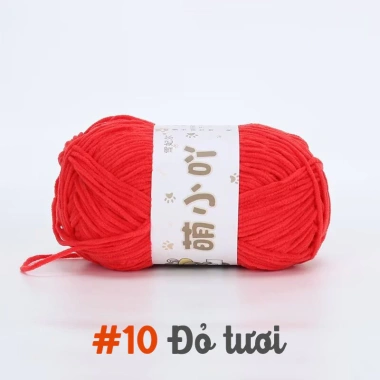 Len nhung gấu 50g sợi 2mm - Độ mềm mịn, dễ móc, làm thú bông siêu dễ dàng 13