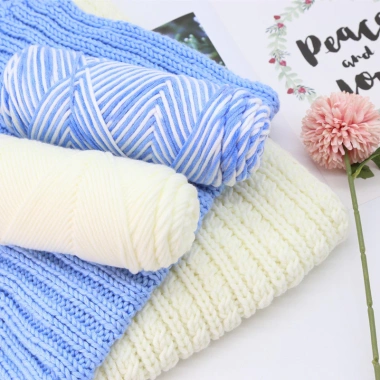 Len ống Cotton Love 100g màu loang: Đan móc khăn áo mũ, giá chỉ 42.300₫ 5