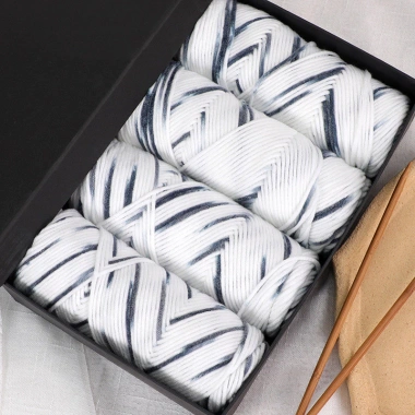 Len ống Cotton Love 100g màu loang: Đan móc khăn áo mũ, giá chỉ 42.300₫ 8