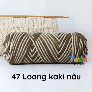 Len ống Cotton Love 100g màu loang: Đan móc khăn áo mũ, giá chỉ 42.300₫ 13
