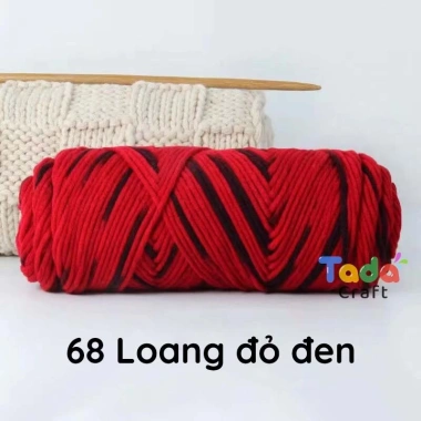 Len ống Cotton Love 100g màu loang: Đan móc khăn áo mũ, giá chỉ 42.300₫ 14