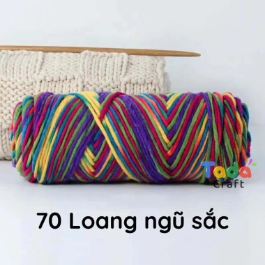 Len ống Cotton Love 100g màu loang: Đan móc khăn áo mũ, giá chỉ 42.300₫ 15