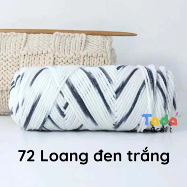 Len ống Cotton Love 100g màu loang: Đan móc khăn áo mũ, giá chỉ 42.300₫ 17