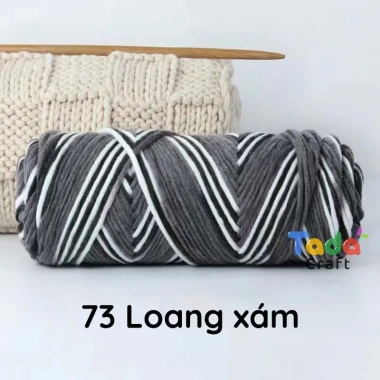 Len ống Cotton Love 100g màu loang: Đan móc khăn áo mũ, giá chỉ 42.300₫ 18