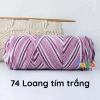 Len ống Cotton Love 100g màu loang: Đan móc khăn áo mũ, giá chỉ 42.300₫ 19