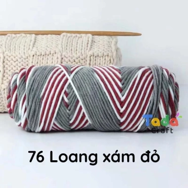 Len ống Cotton Love 100g màu loang: Đan móc khăn áo mũ, giá chỉ 42.300₫ 20