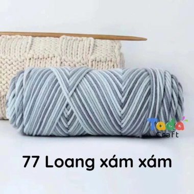 Len ống Cotton Love 100g màu loang: Đan móc khăn áo mũ, giá chỉ 42.300₫ 21