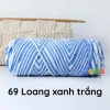 Len ống Cotton Love 100g màu loang: Đan móc khăn áo mũ, giá chỉ 42.300₫ 22