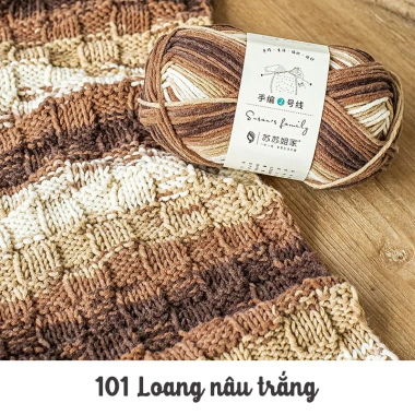 Len Susan Family 2 loang sợi to tơi xốp 3mm - Cuộn 100g, giá ưu đãi 89.100đ - Tada Craft 10