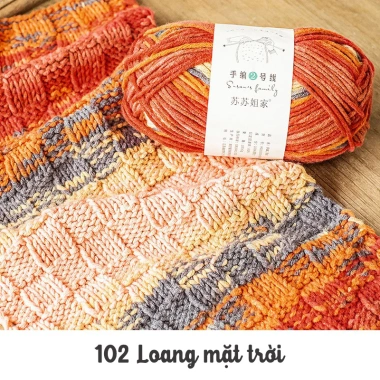 Len Susan Family 2 loang sợi to tơi xốp 3mm - Cuộn 100g, giá ưu đãi 89.100đ - Tada Craft 11
