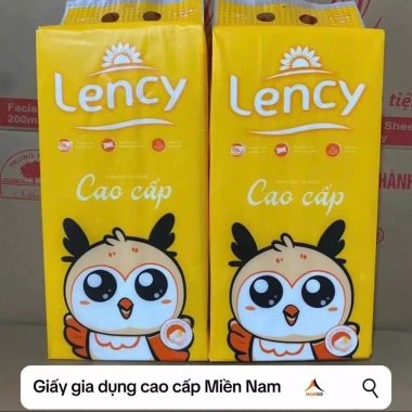 Lency Combo 1 Lốc 10 cuộn giấy vệ sinh 3 lớp và Túi khăn giấy rút 1.280 tờ 4 lớp - Giá ưu đãi 136k