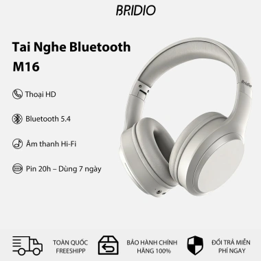 Lenovo Brodio M16 Tai Nghe Bluetooth Chụp Tai Âm Thanh Nổi, Giảm Ồn, Chống Thấm Nước, Mic, Android iOS PC